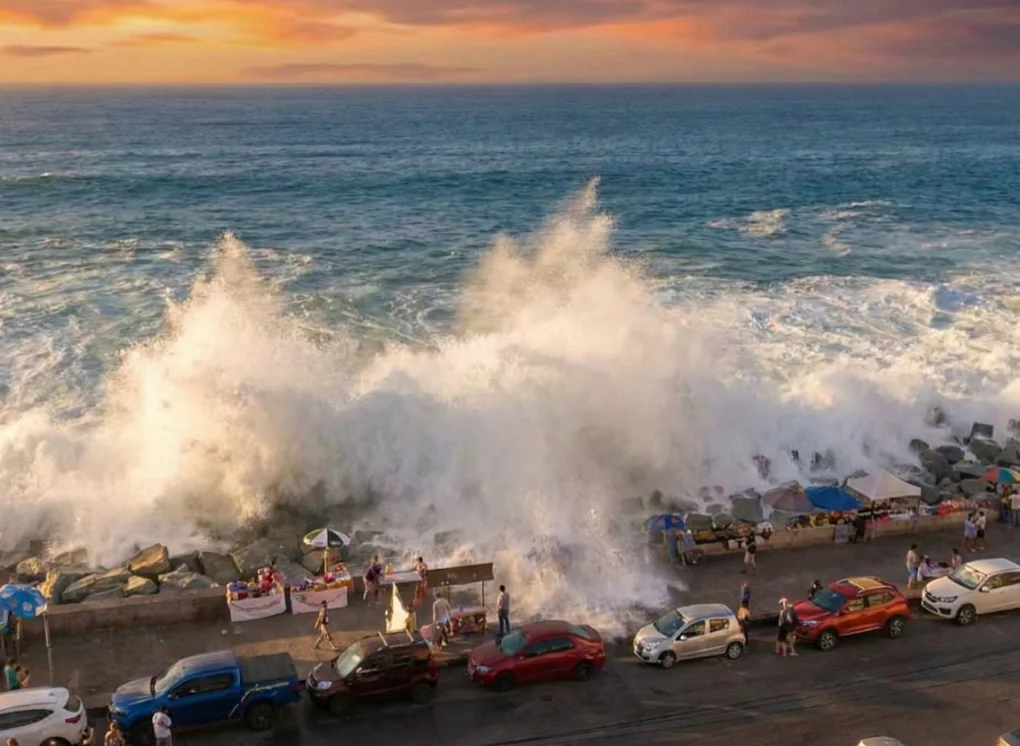 Ola gigante sorprendió a la Costa Atlántica: un muerto y decenas de heridos