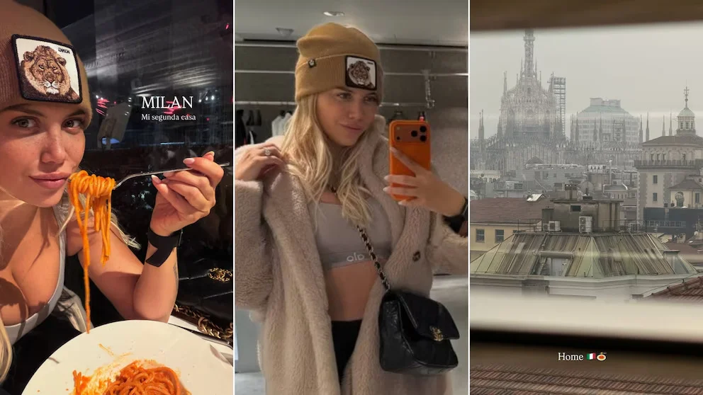La escapada romántica de Wanda Nara a Milán: “Mi segunda casa”